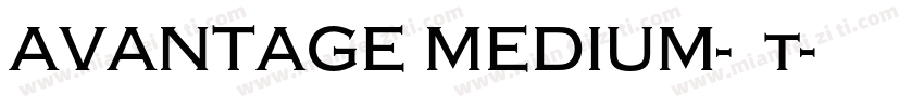 AVANTAGE MEDIUM-粗体t字体转换